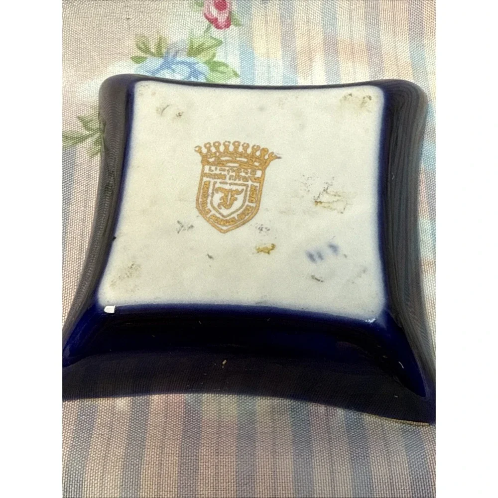 Limoges France Cobalt‎ Blue & Gold Porcelain Trinket Dish 3